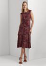 Womens Paisley Twist-Front Jersey Dress