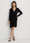 ruched jersey surplice dress Ralph Lauren Size 16 Red Ruched Stretch Jersey Surplice Dress NWT $165