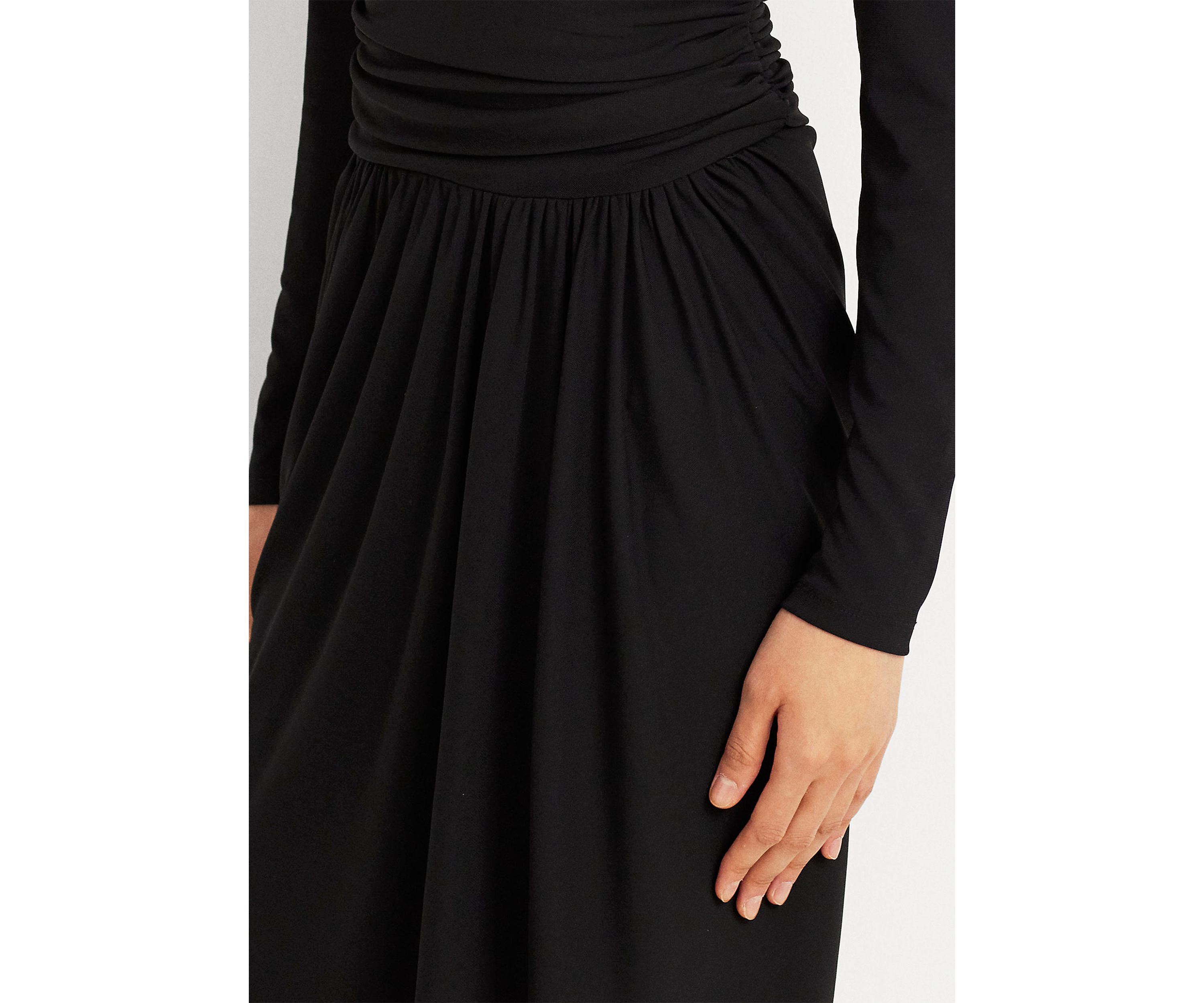 Ruched Stretch Jersey Surplice Dress