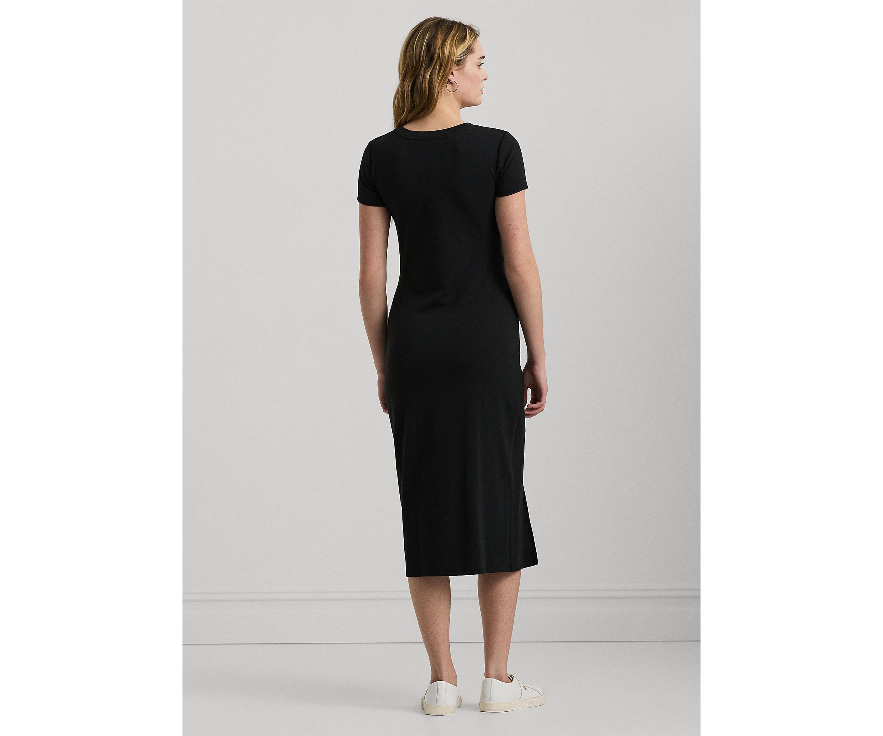 Womens Jersey Twist-Front Midi Dress