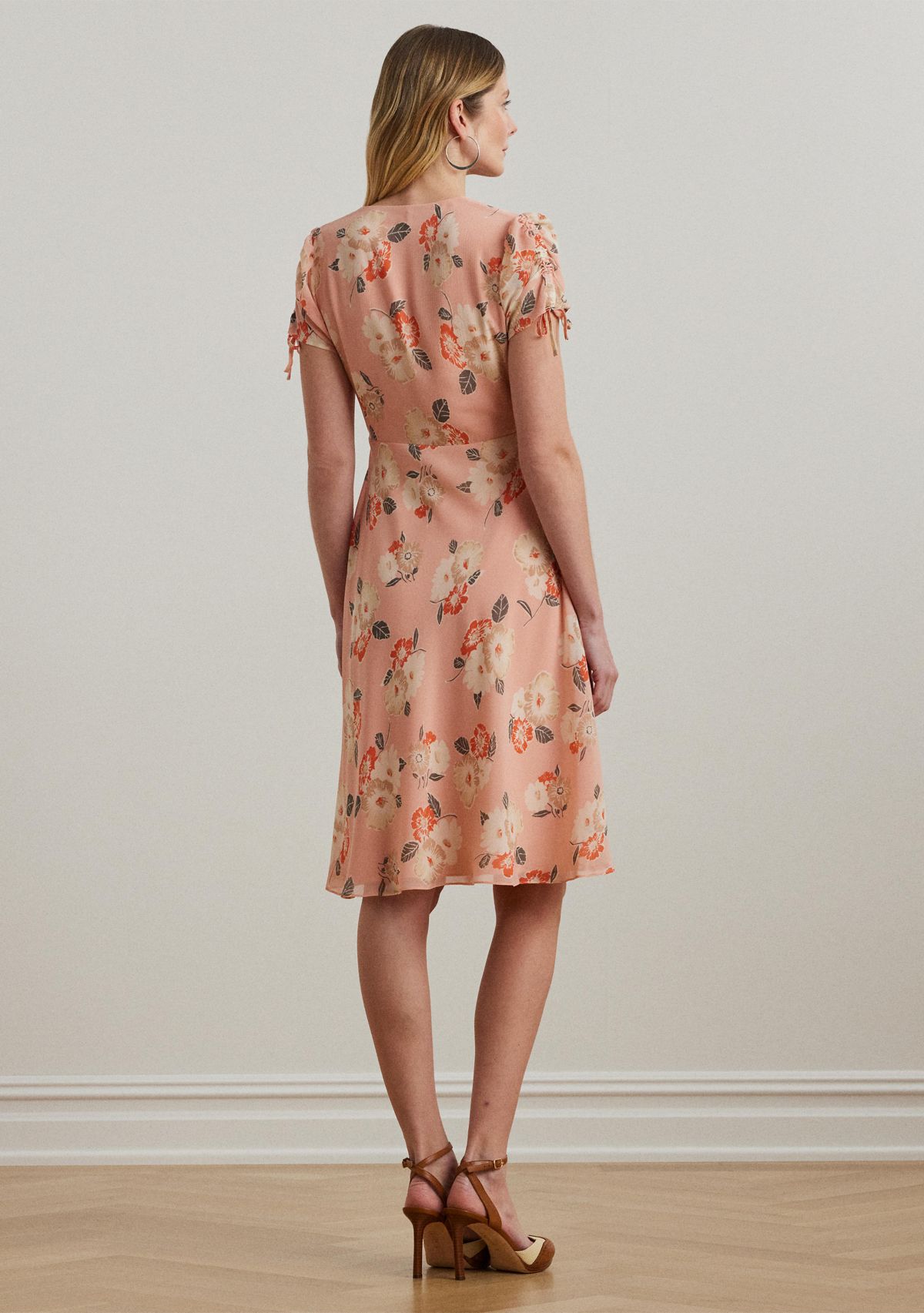 Floral Georgette Short Sleeve Dress