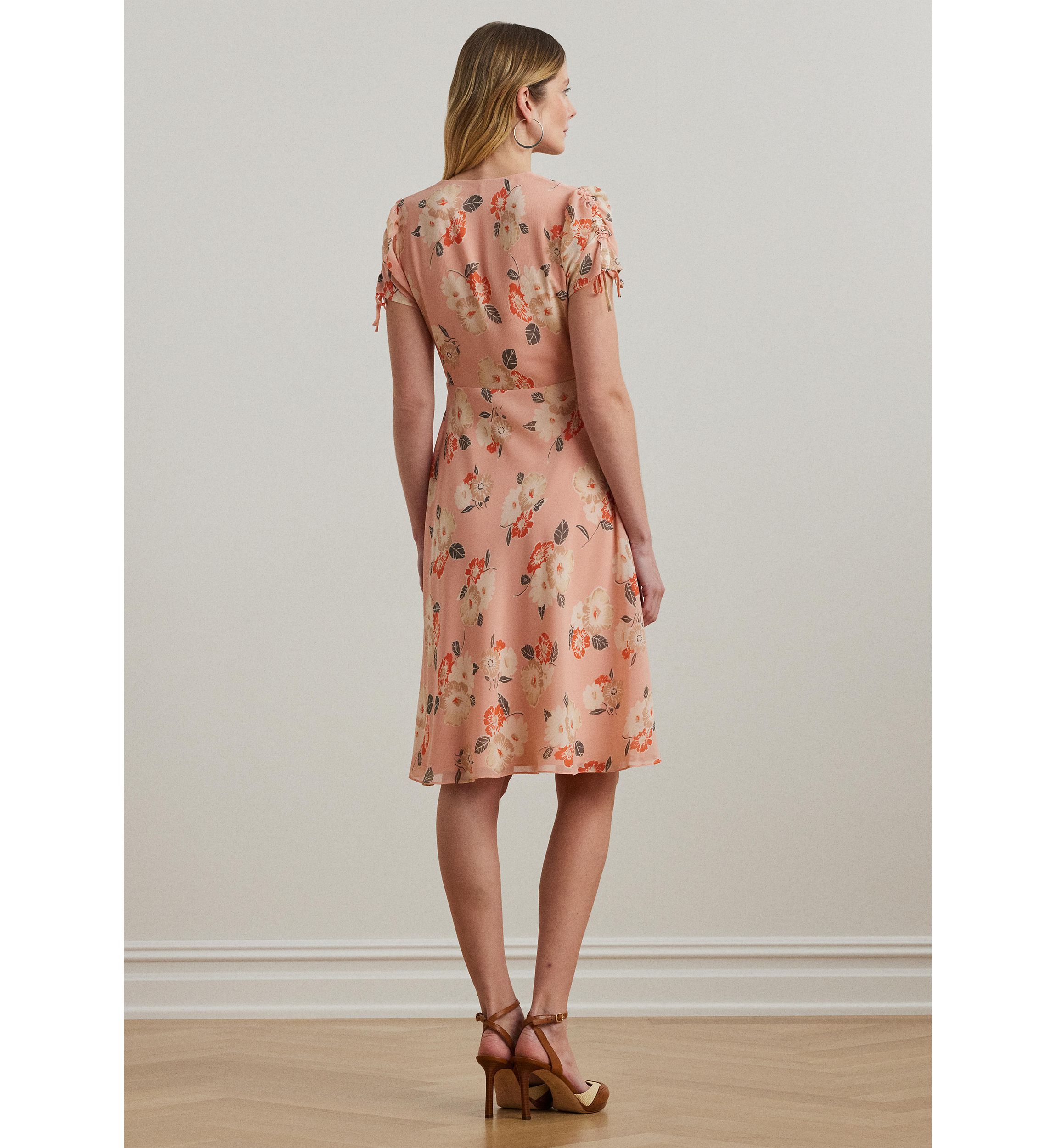 Floral Georgette Short Sleeve Dress