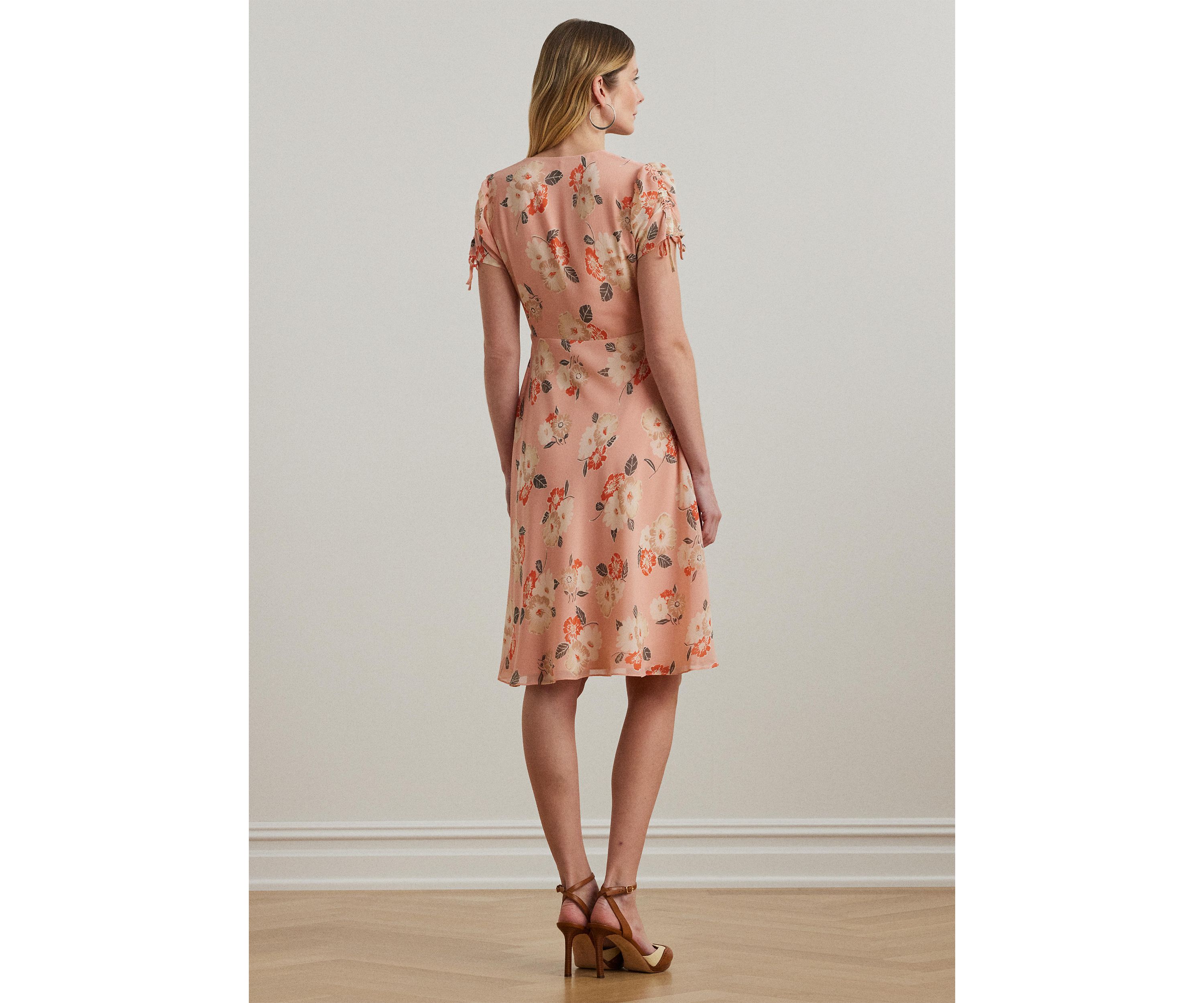 Floral Georgette Short Sleeve Dress