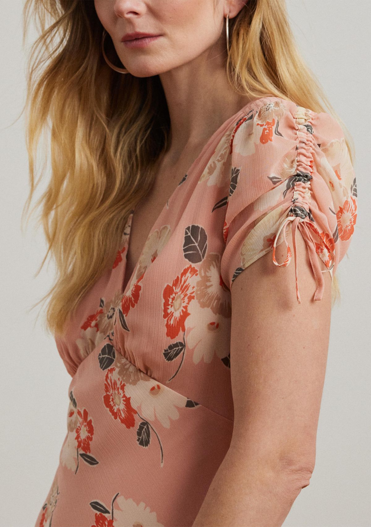 Floral Georgette Short Sleeve Dress