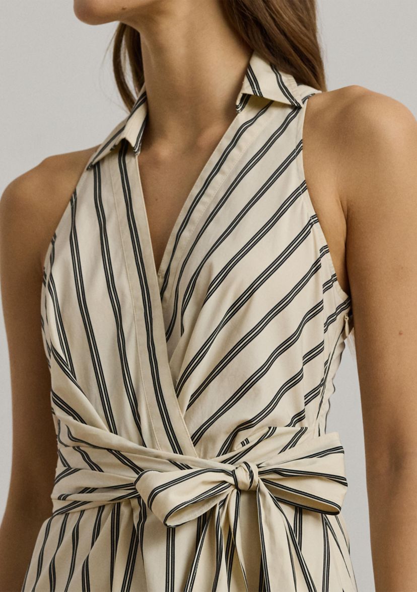 Womens Two-Tone Crepe Sleeveless Gown