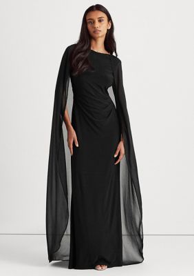 Lauren Ralph Lauren Women's Georgette Cape Jersey Gown