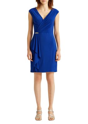 ralph lauren ruffle trim jersey gown