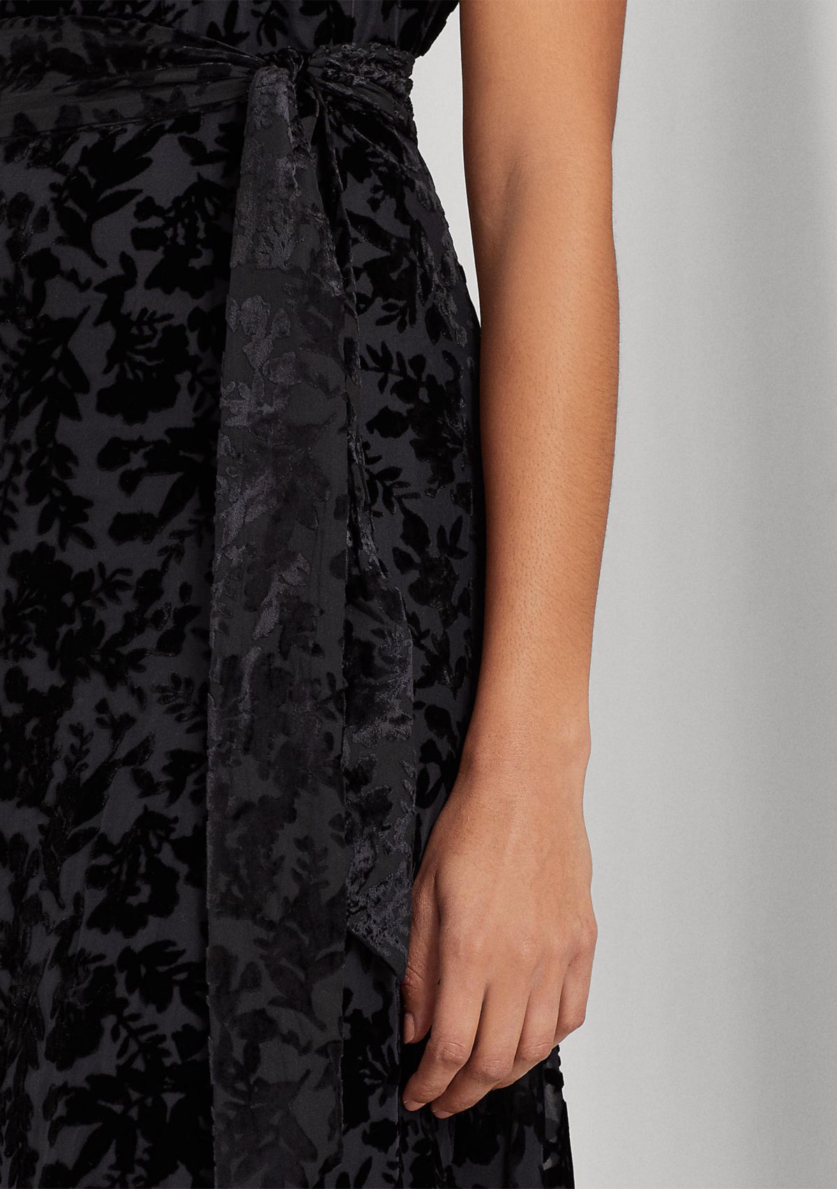 Womens Burn Out Velvet Cocktail Dress