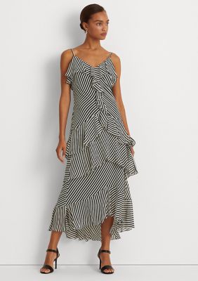 Lauren Ralph Lauren Striped Georgette Cocktail Dress | belk