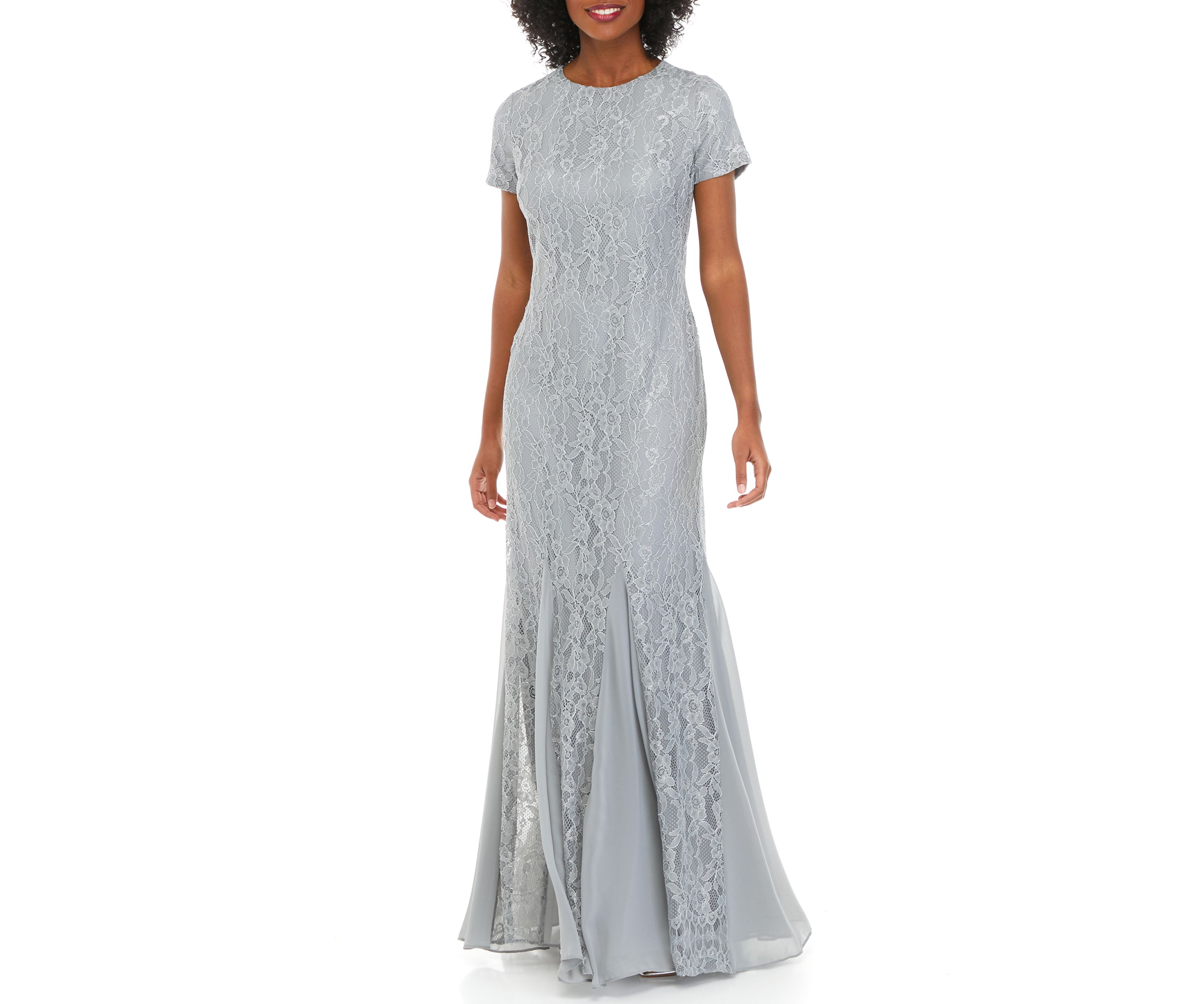 Metallic Lace Gown