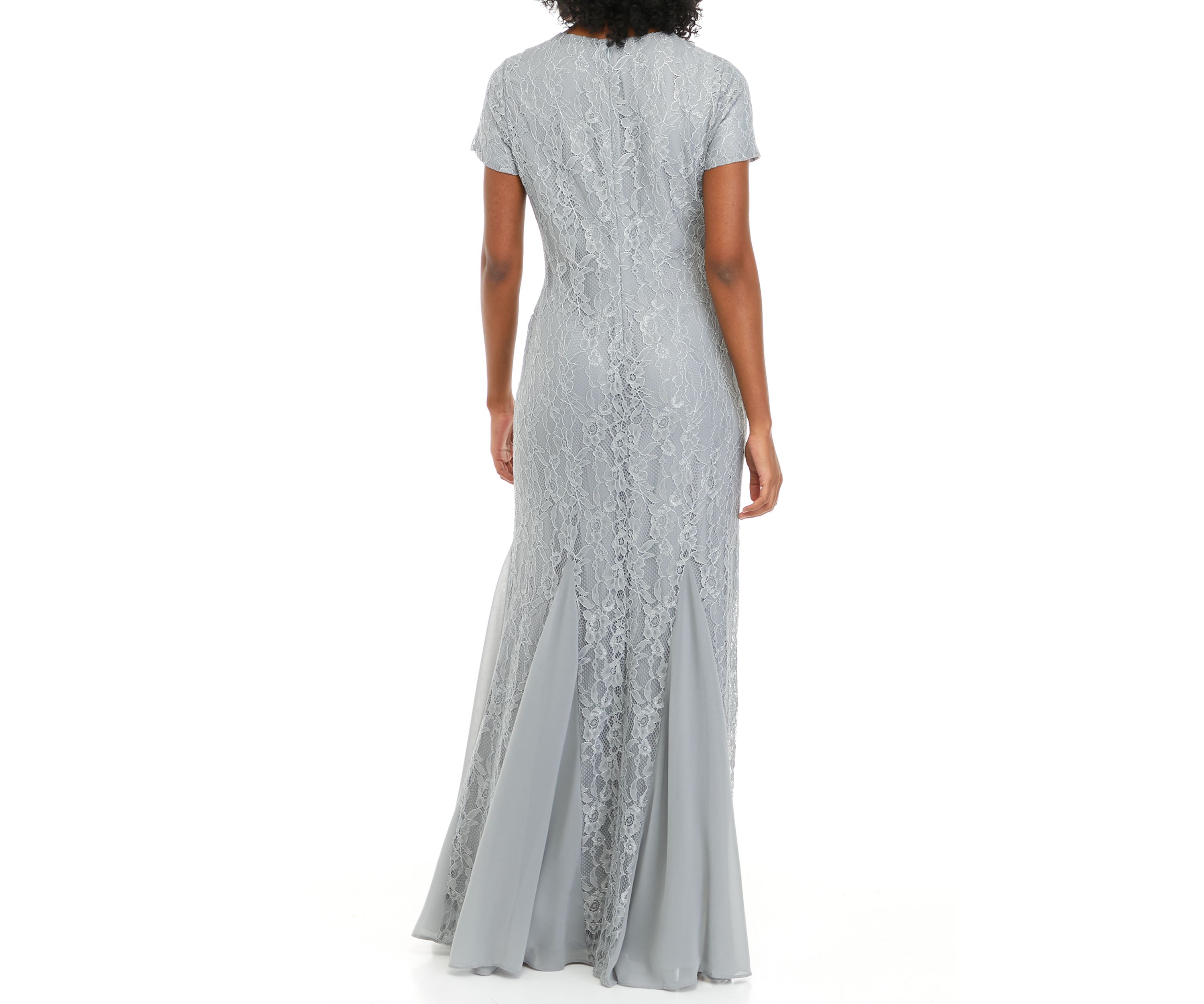 Metallic Lace Gown
