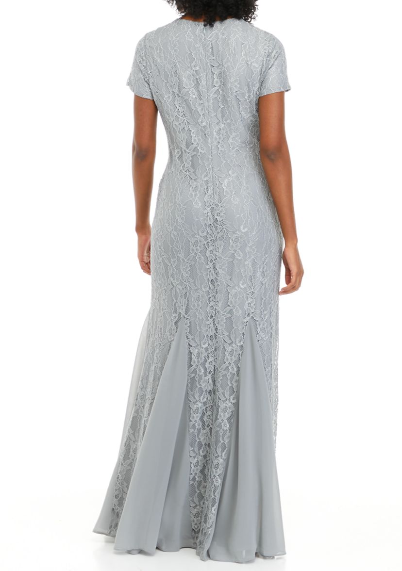 Metallic Lace Gown
