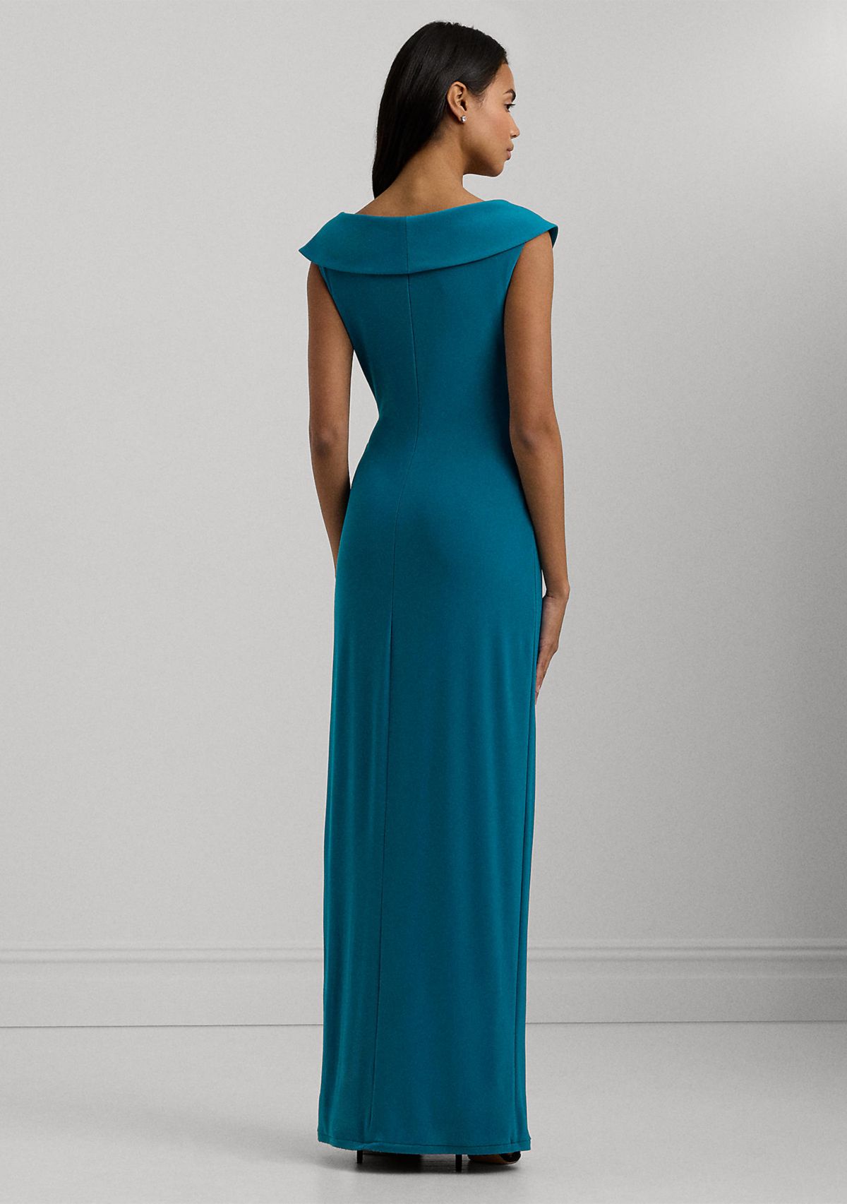 Womens Jersey Off-the-Shoulder Gown