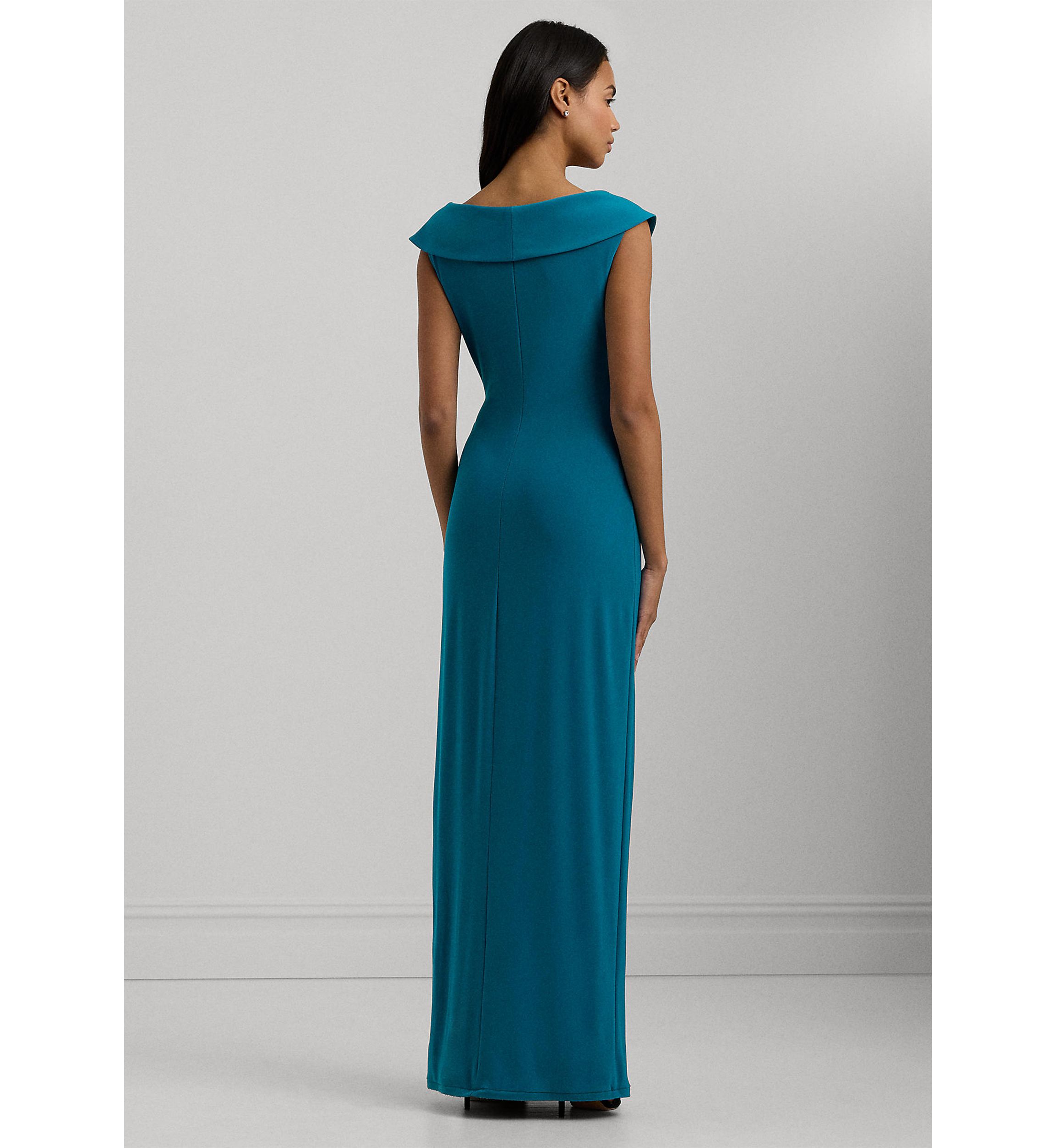 Womens Jersey Off-the-Shoulder Gown