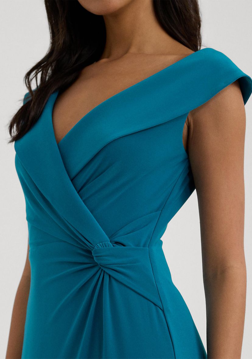 Womens Jersey Off-the-Shoulder Gown