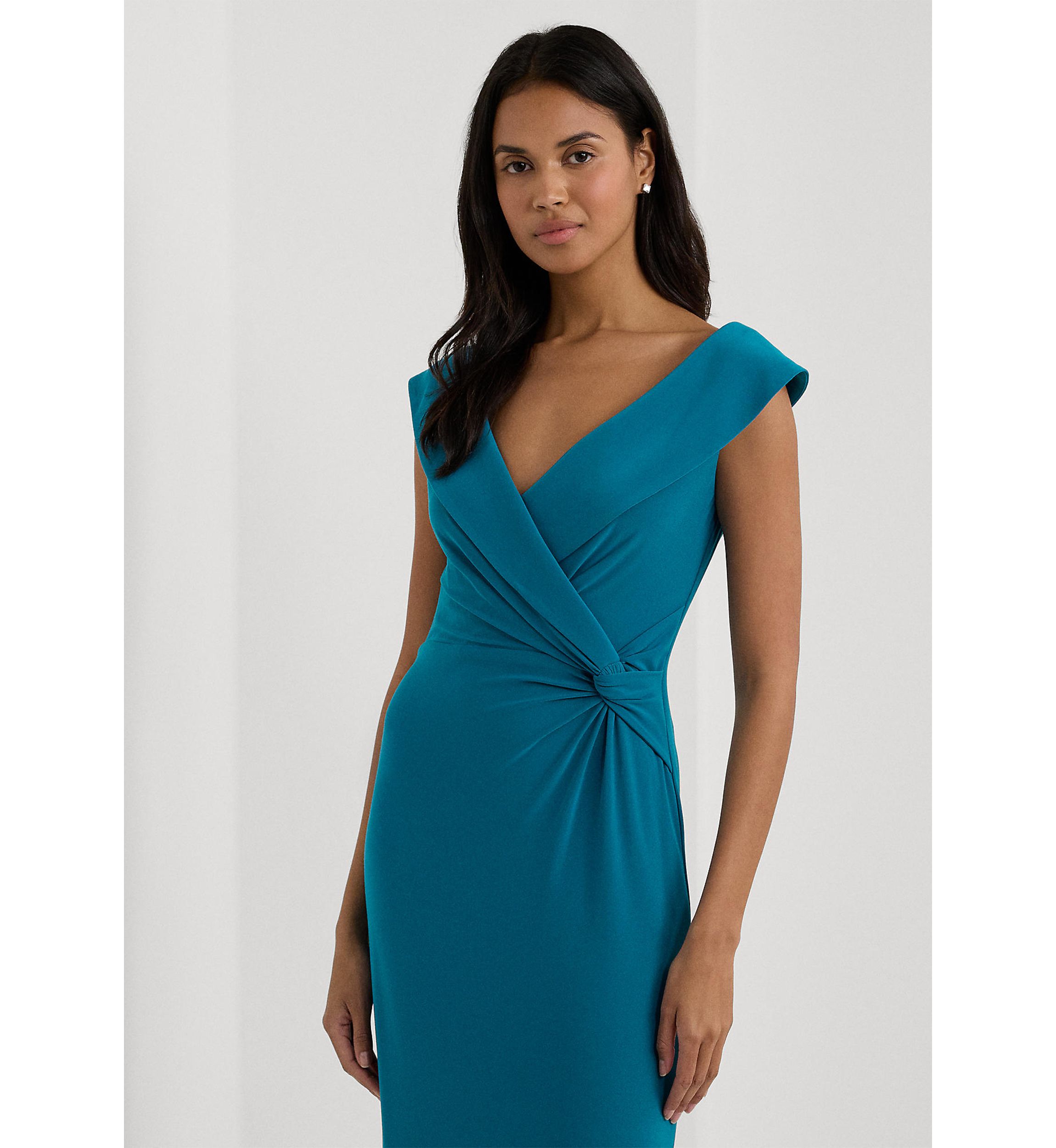 Womens Jersey Off-the-Shoulder Gown