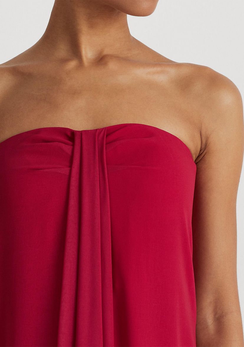 Ombré Strapless Chiffon Gown