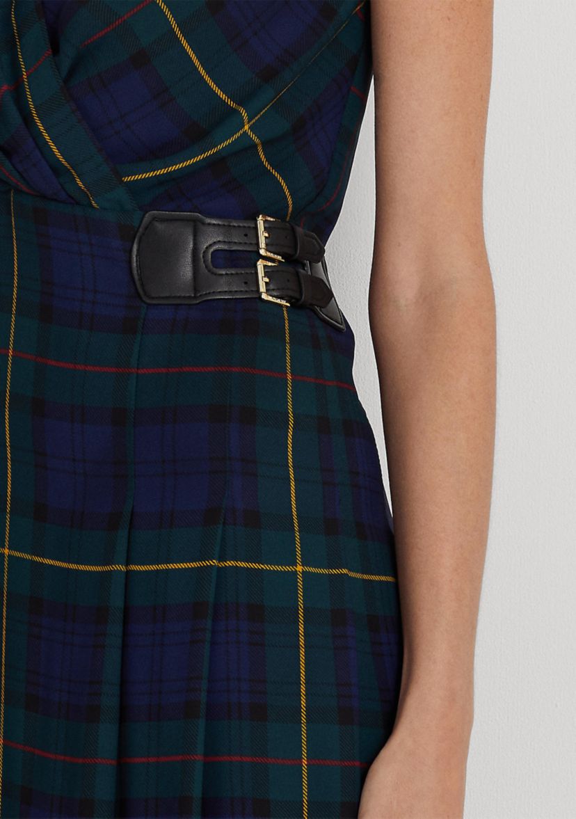 Plaid Georgette Gown
