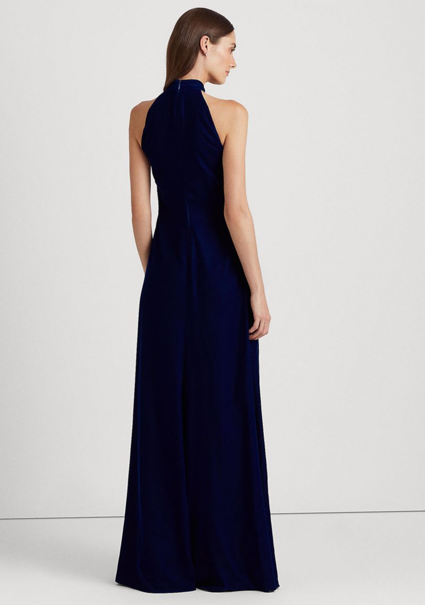 Velvet Halter Gown