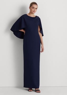 Lauren Ralph Lauren Women's Cape Crepe Gown