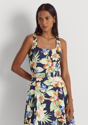 Lauren Ralph Lauren Floral Belted Faille Cocktail Dress | belk