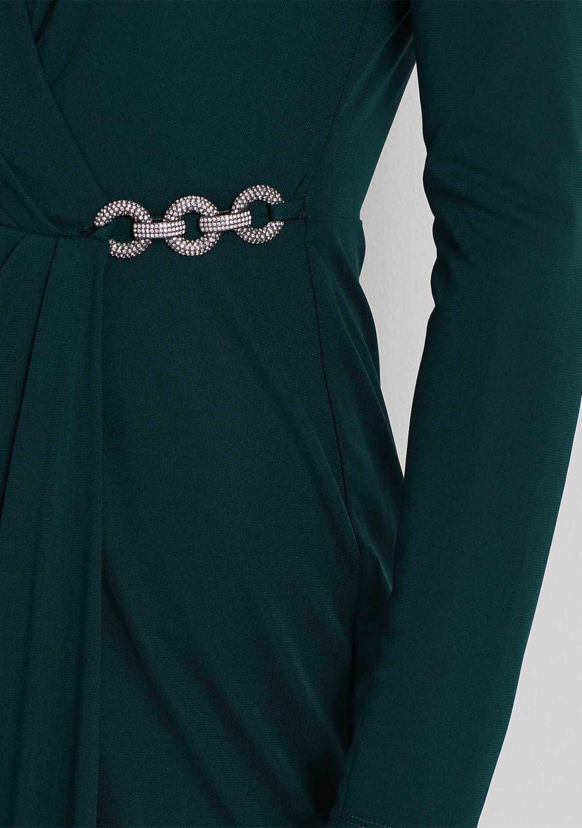 Jersey Surplice Cocktail Dress