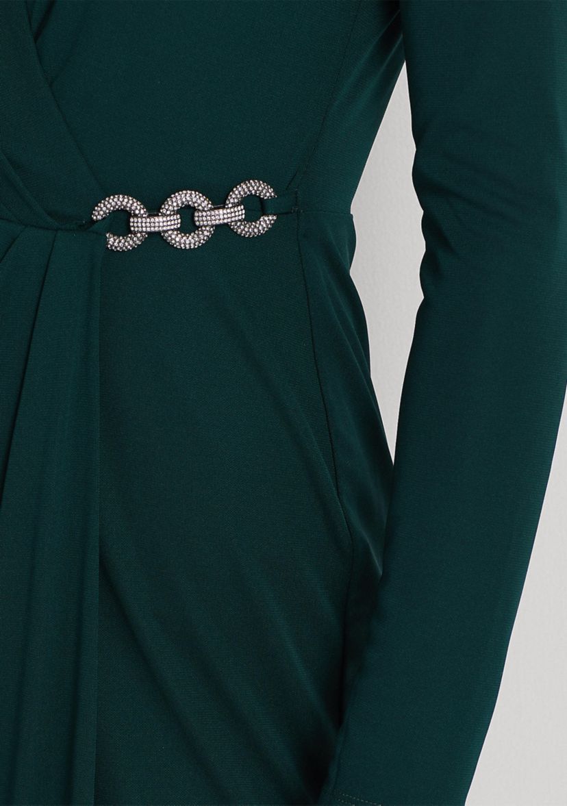 Jersey Surplice Cocktail Dress