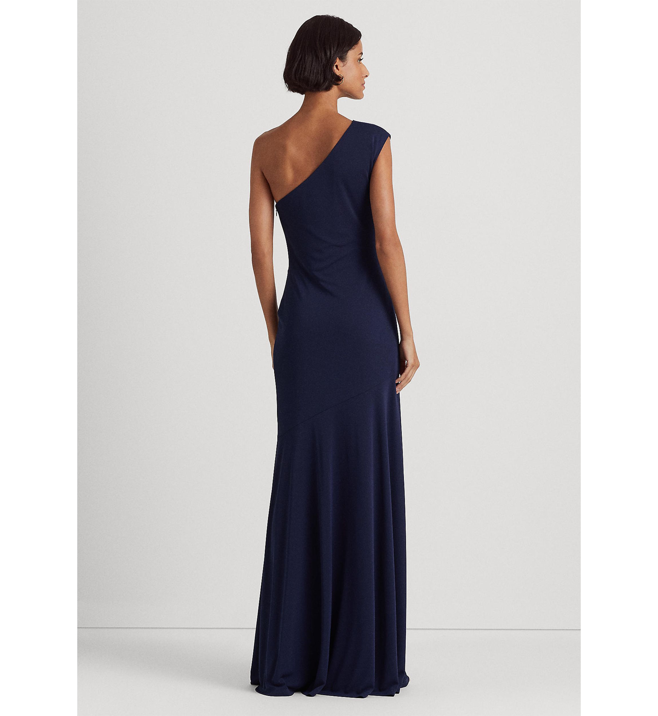 Womens Jersey One Shoulder Gown