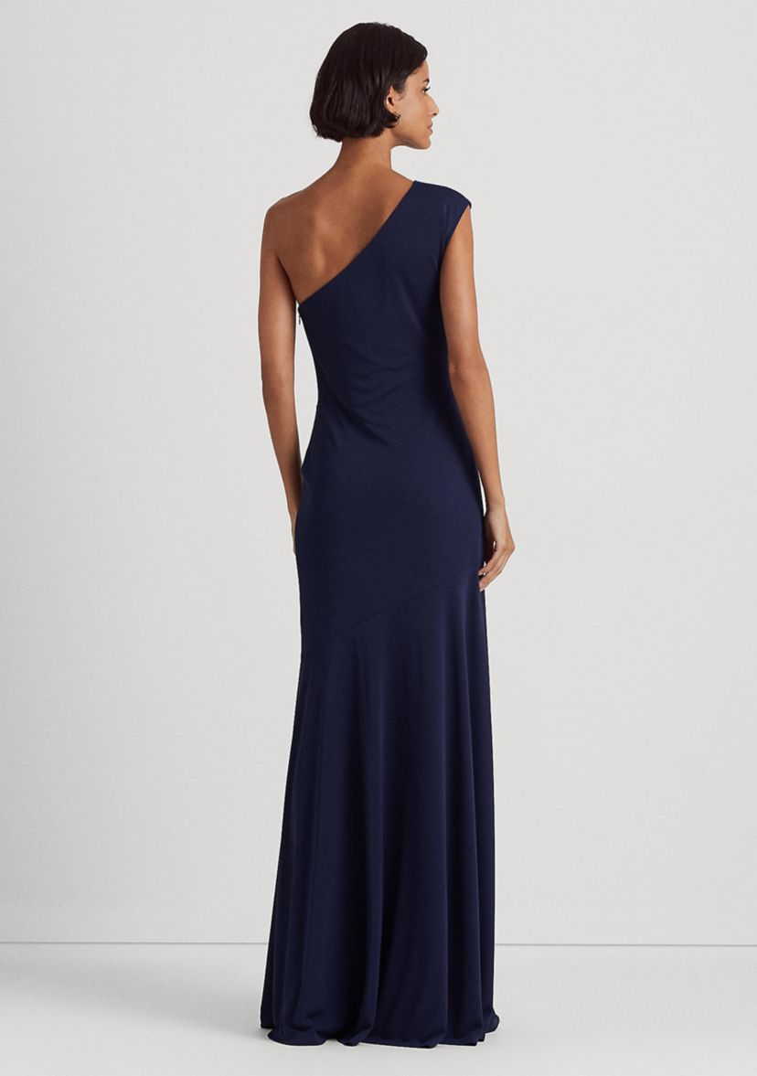 Womens Jersey One Shoulder Gown