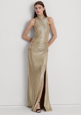 Lauren Ralph Lauren Metallic Cap-Sleeve Gown - Romantic Garnet - Size 8