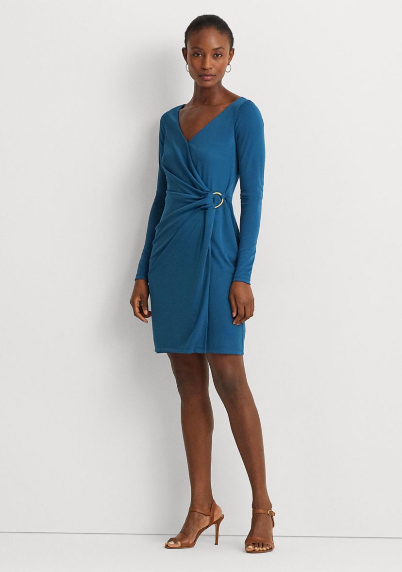 Ring-Trim Stretch Jersey Cocktail Dress