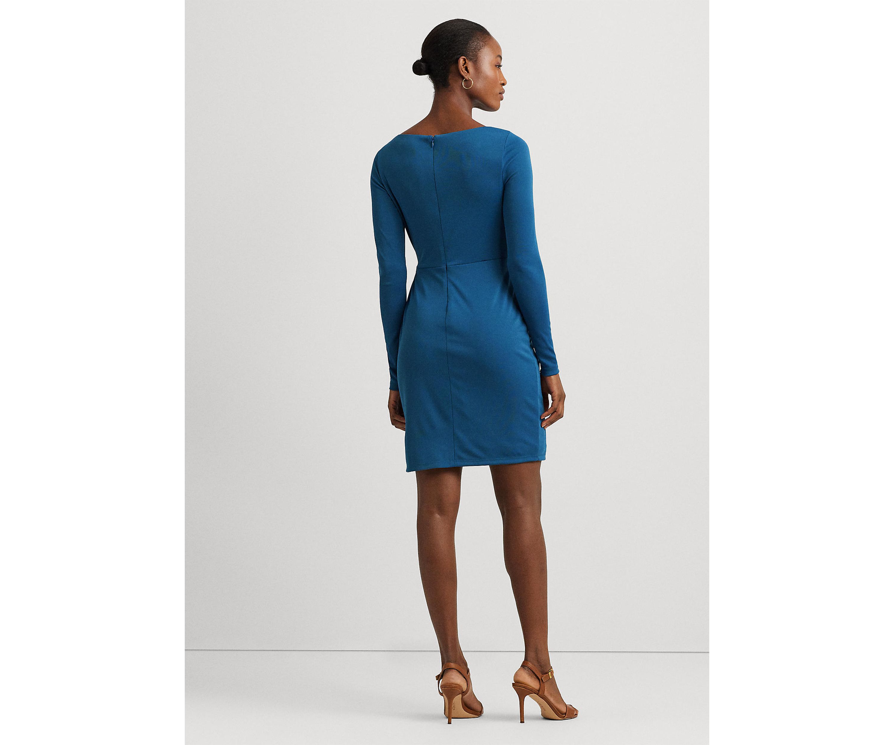 Ring-Trim Stretch Jersey Cocktail Dress