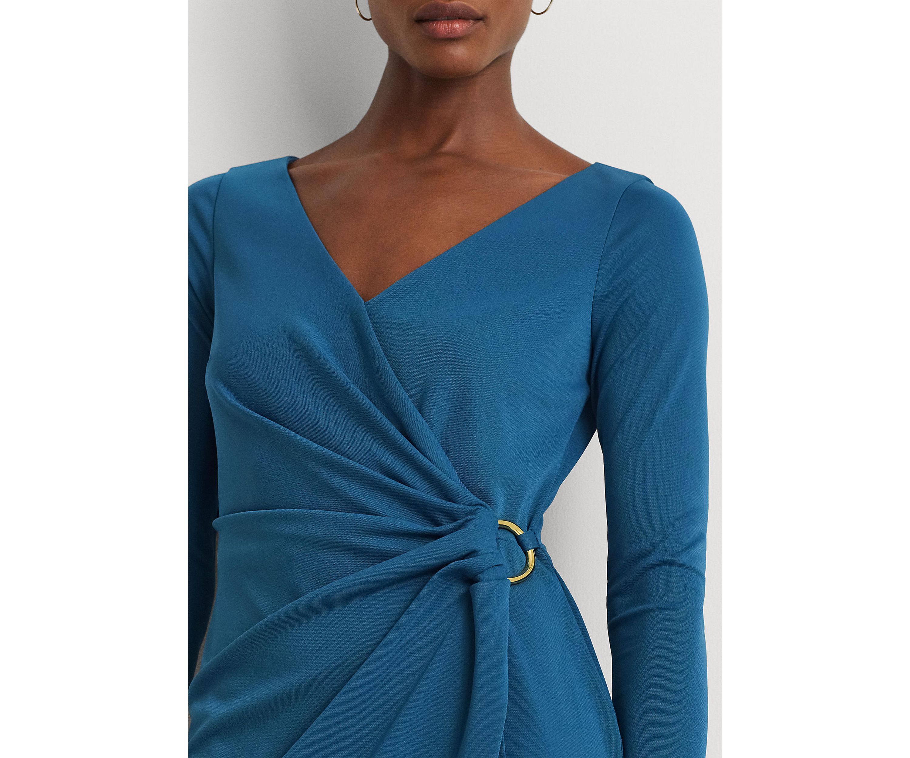 Ring-Trim Stretch Jersey Cocktail Dress