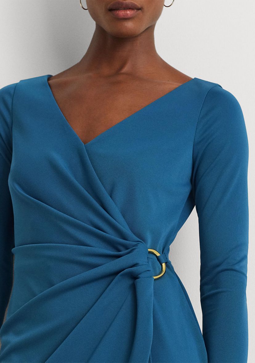 Ring-Trim Stretch Jersey Cocktail Dress