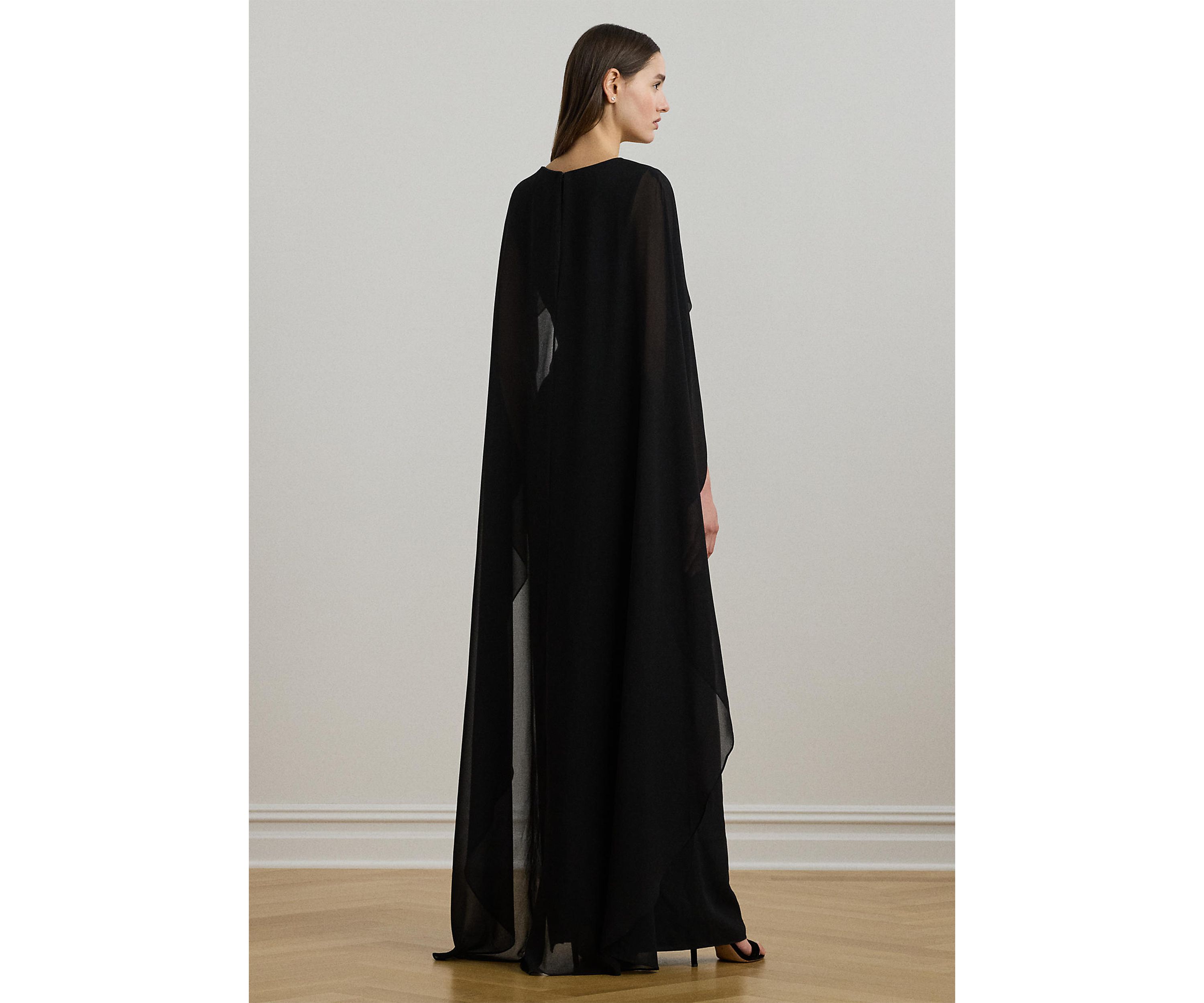 Womens Cape Georgette Gown