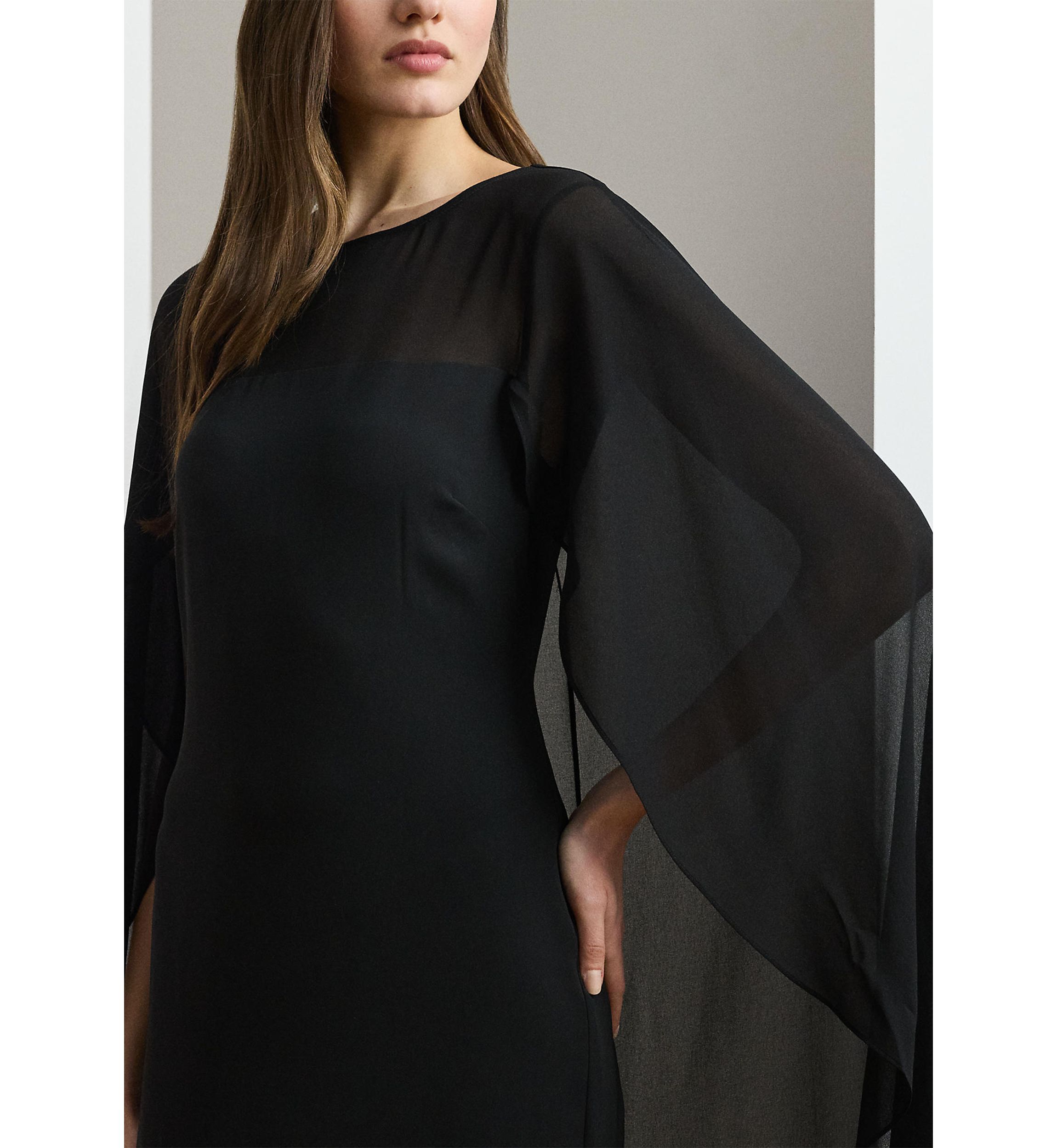 Womens Cape Georgette Gown
