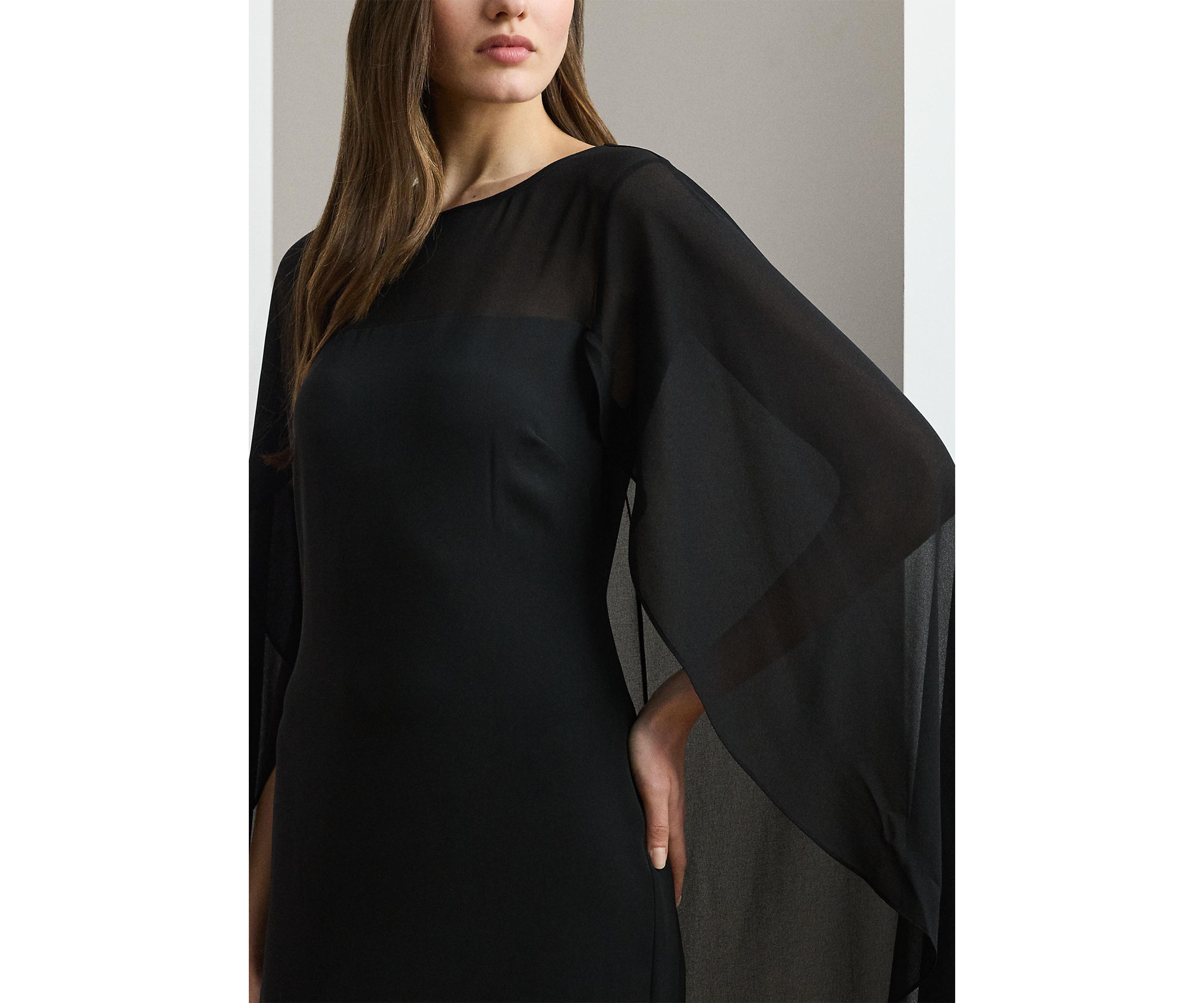 Womens Cape Georgette Gown