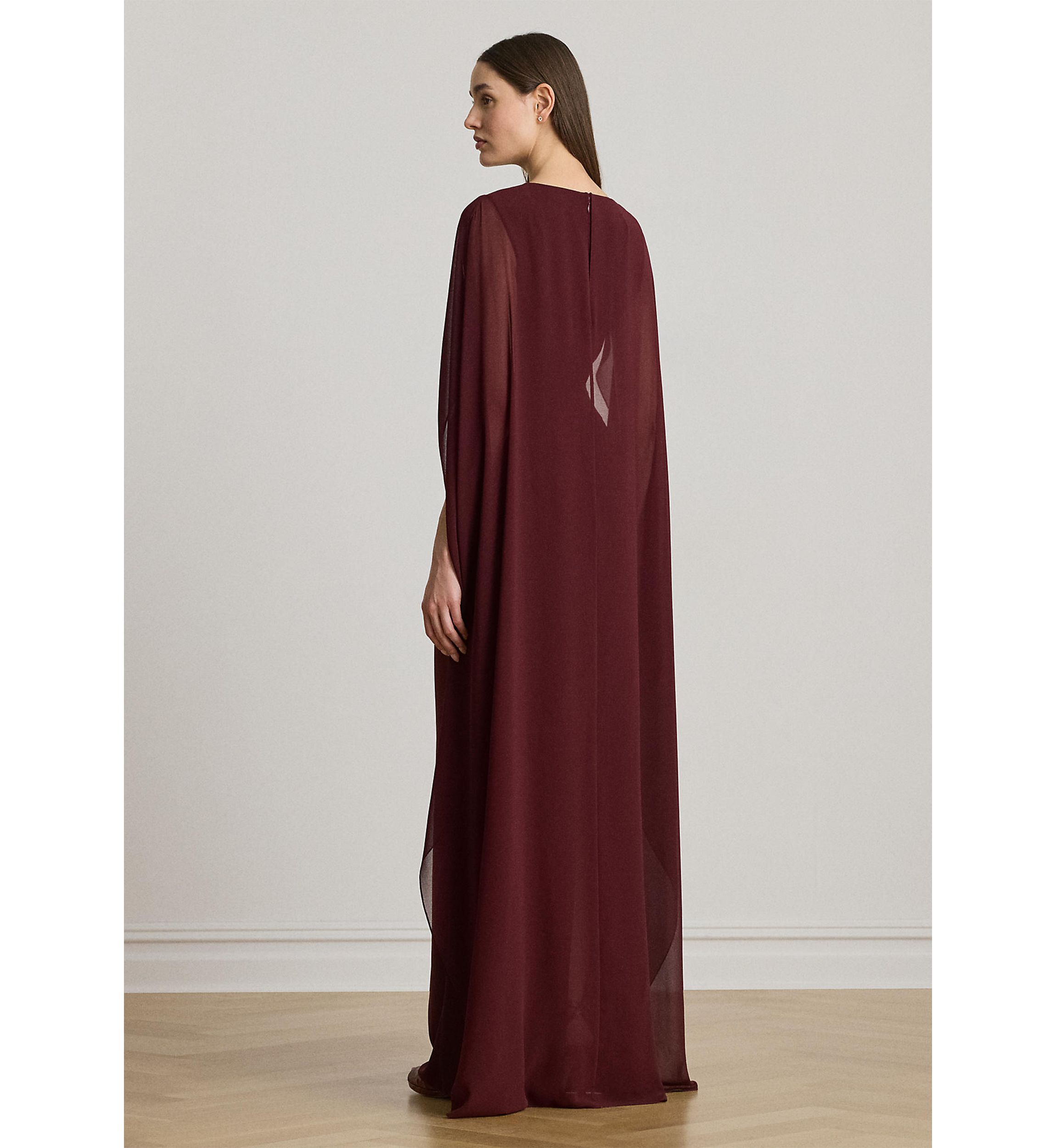 Womens Cape Georgette Gown