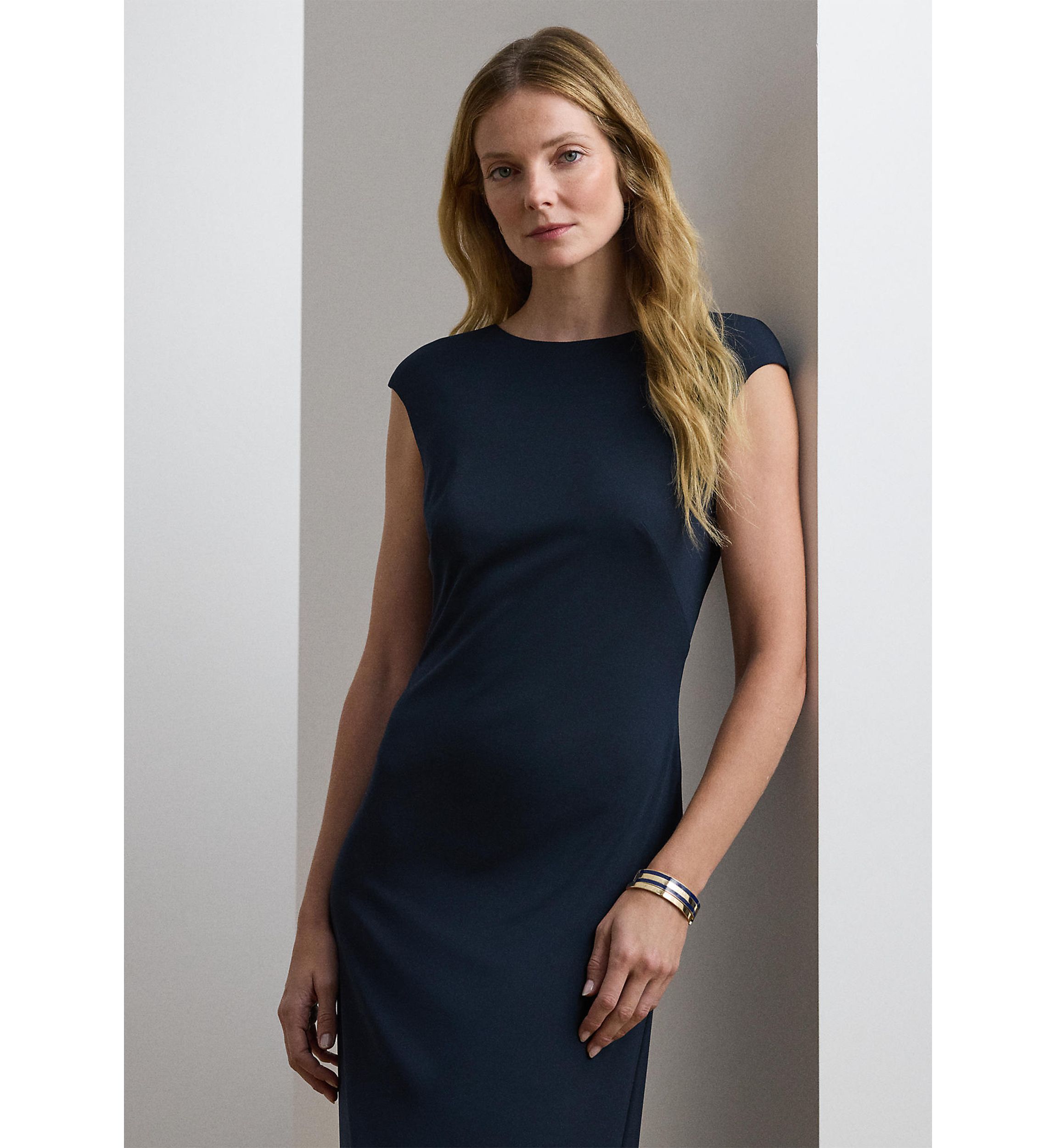 Womens Chain-Trim Jersey Gown
