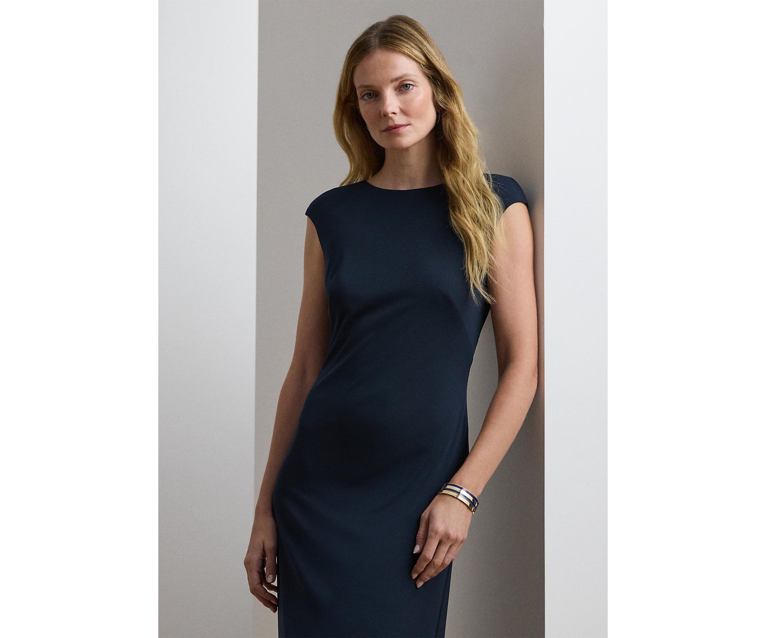 Womens Chain-Trim Jersey Gown