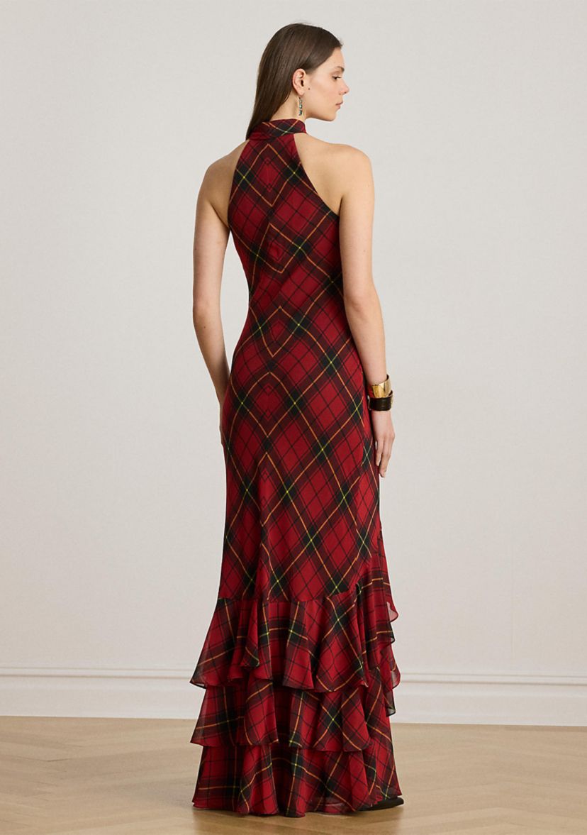 formal tartan dress Boswell Tartan Plaid Yare Short Sleeve Mini Dress Curve – Sugarlips main image 1