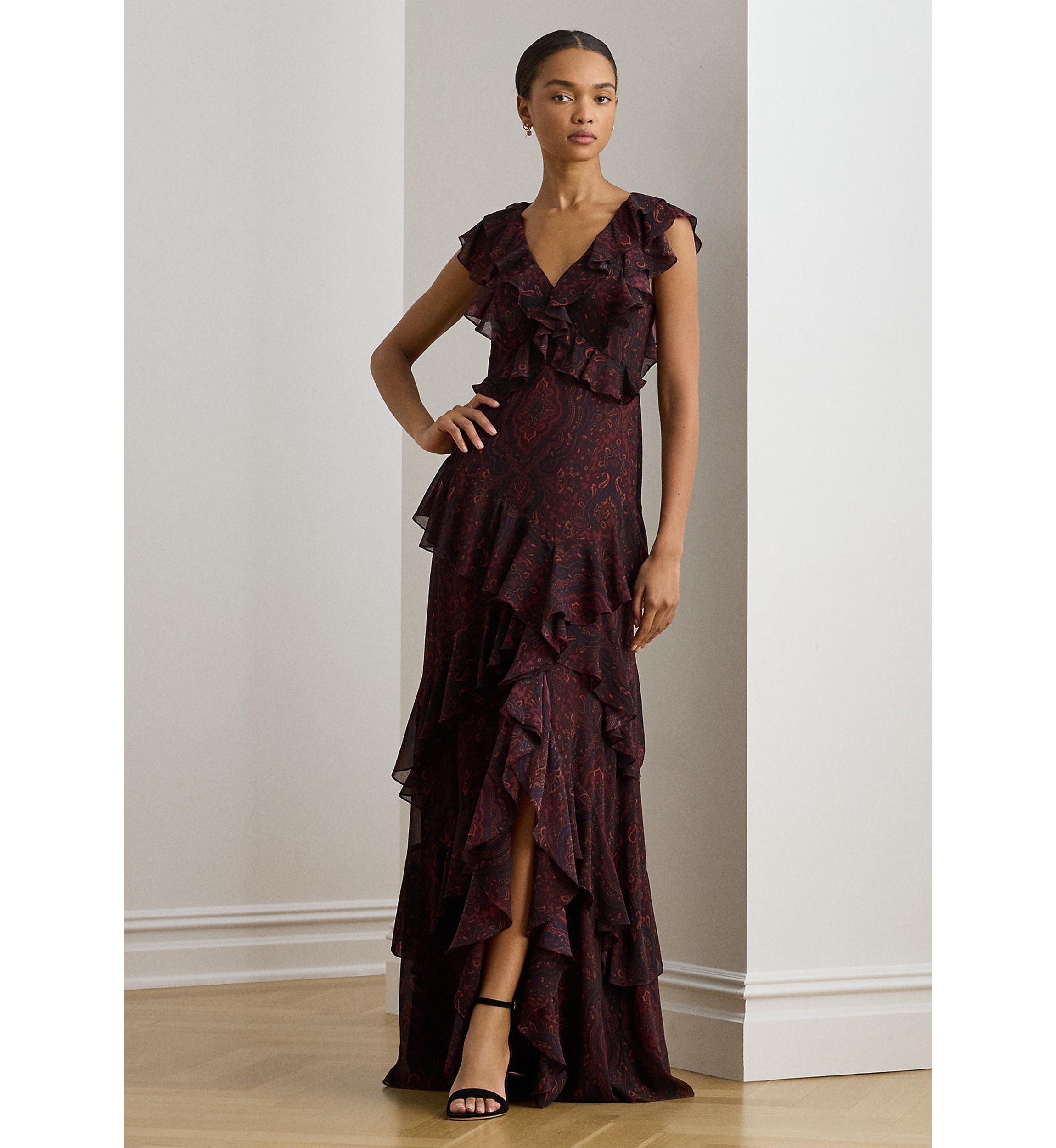 green emerald velvet dress ASHLEYlauren 11817 Strapless Fully Beaded Gown with Slit