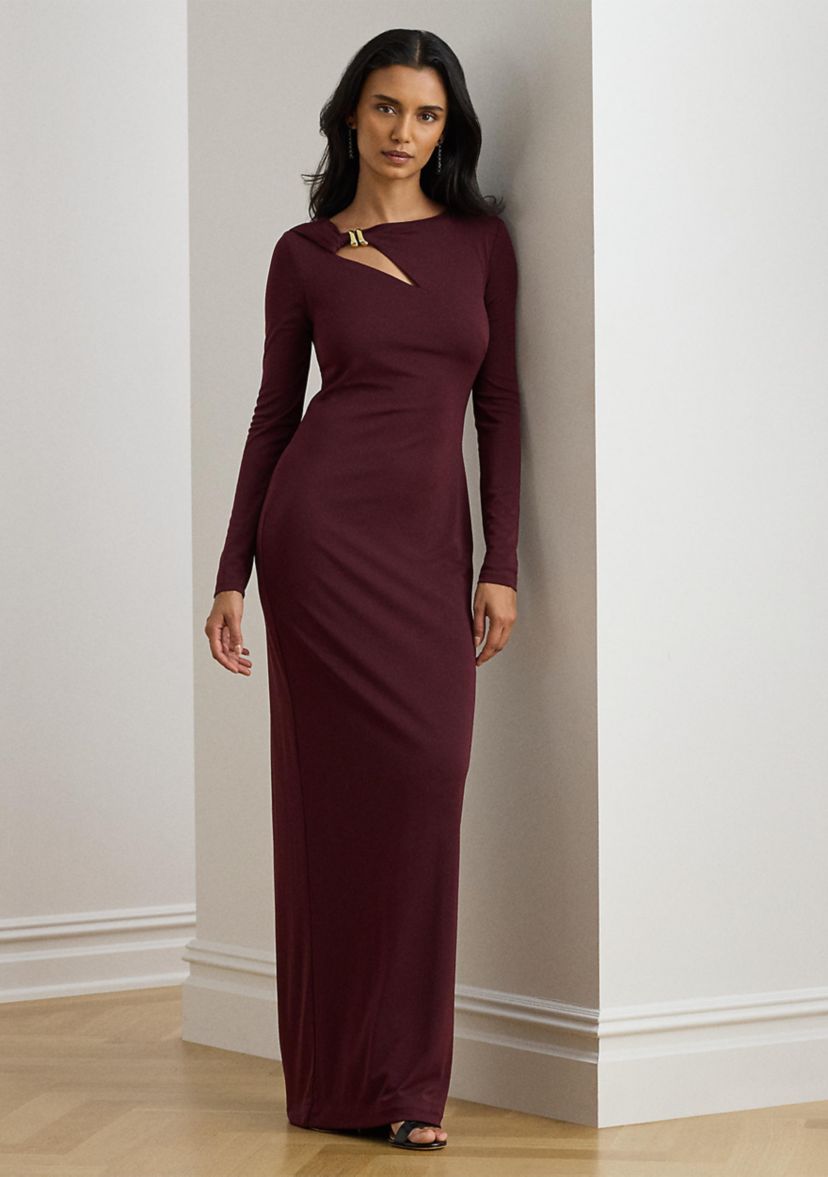 Lauren Ralph Lauren Women's Cutout Jersey Gown