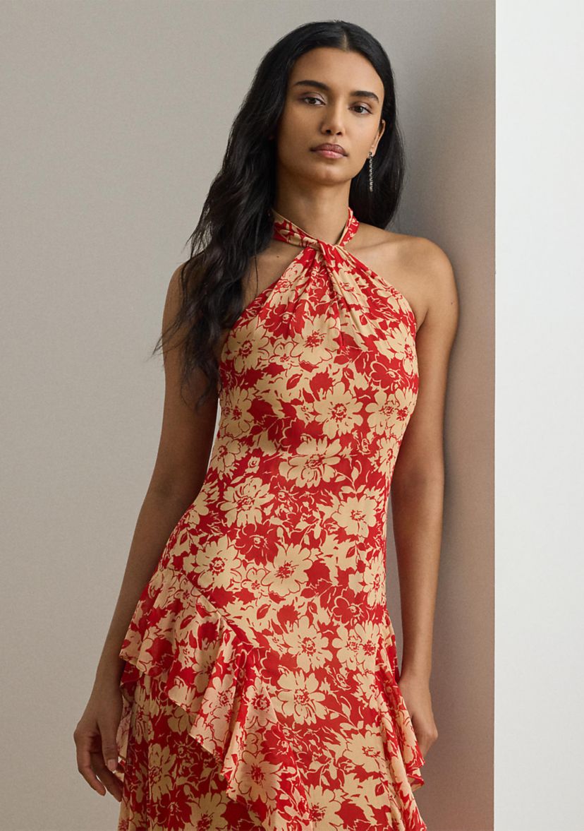 georgette halter cocktail dress Lauren Ralph Lauren GEORGETTE HALTER COCKTAIL DRESS - Cocktail dress /  Party dress - sage green/light green
