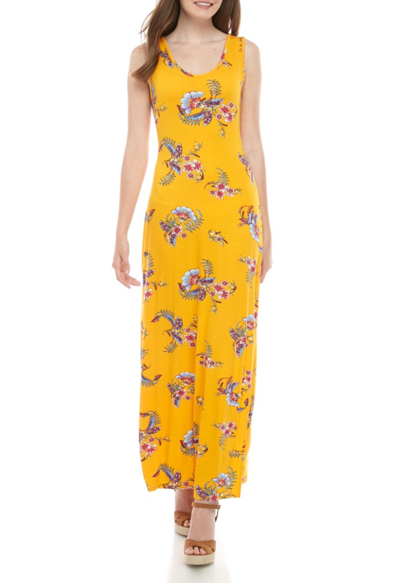 Sleeveless Floral Maxi Dress