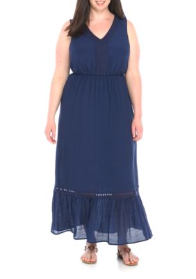 Luxology™ Plus Size Sleeveless Ruffle Hem Maxi Dress | belk