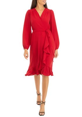 Women's Luxology Smocked-Waist Flutter Sleeve Midi Dress