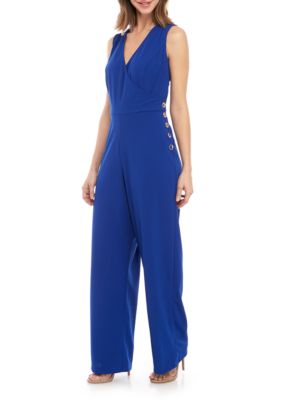 Emma & Michelle Sleeveless V Neck Jumpsuit | belk