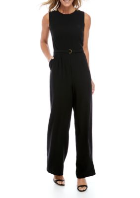 Emma and michele sales sleeveless belted jumpsuit