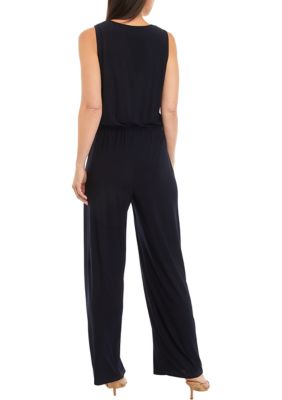 Women's Sleeveless V-Neck Maxi A-Line Jumpsuit